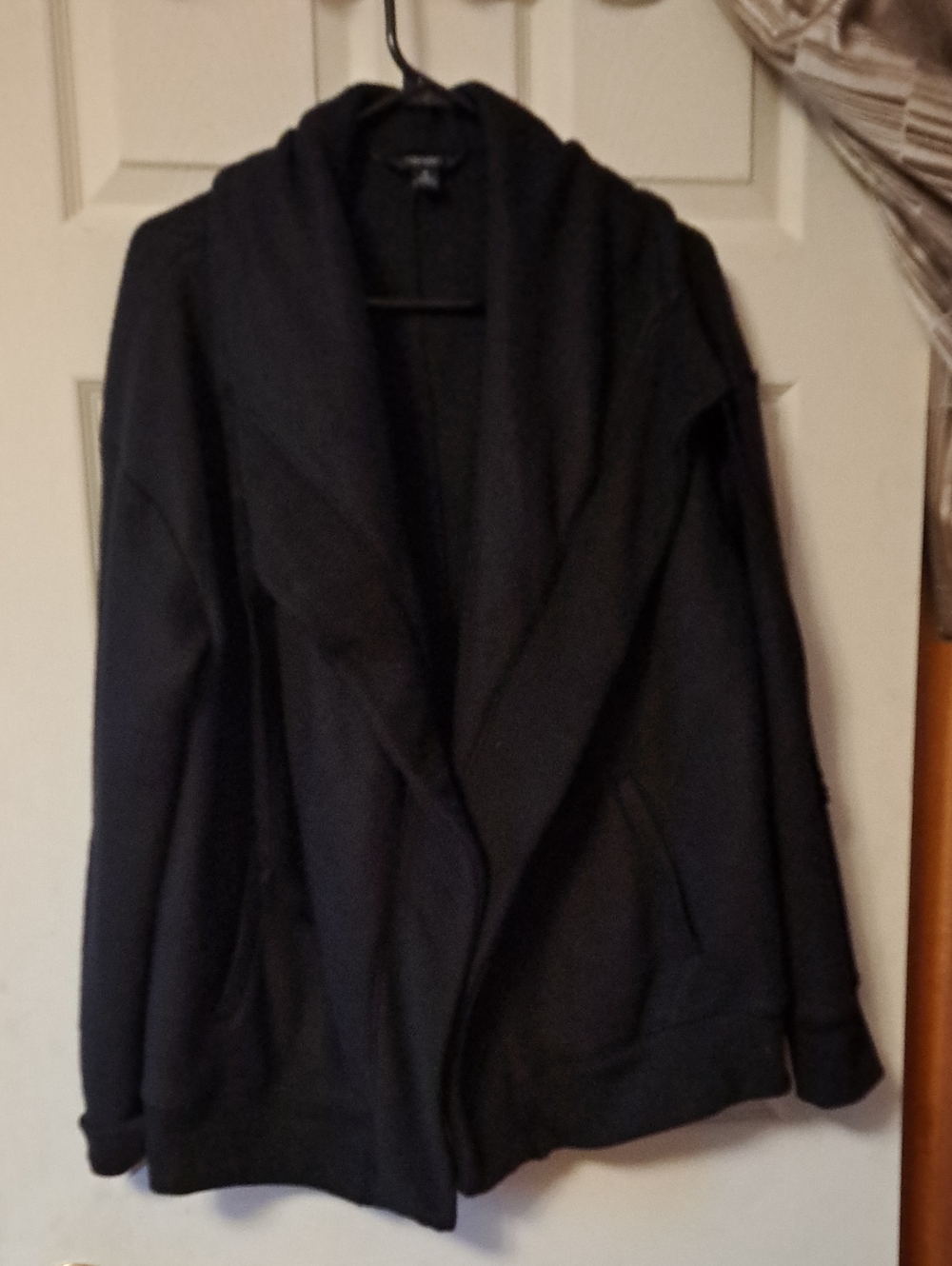Simply Vera Vera Wang Black Open-Front Shawl Collar Jacket